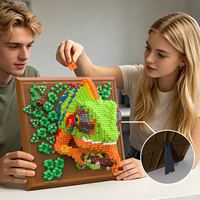 Nuevos Juguetes de Construcción de la Serie Animal, Decoración Mural Tridimensional 3D de Tiburón y Camaleón, Mini Bloques de Construcción para Ensamblar