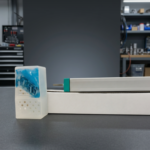 Potenciómetro Lineal de Acero Inoxidable Color Gris, Elemento Resistivo para Programación PLC, Convierte Movimiento en Señal Eléctrica - Product Image 2