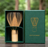 Fouet à matcha japonais traditionnel écologique en bambou, agitateur à 100 brins pour la cérémonie du thé matcha en poudre