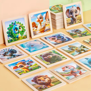 X-BB003 Trẻ Em Cổ Điển Bằng Gỗ 6 Miếng Khủng Long Bảng Câu Đố Trò Chơi Tự Làm Bé Giáo Dục Montessori Đồ Chơi Cho Trẻ Em Chàng Trai Cô Gái - Product Image 3