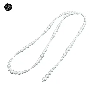 2024 Wholesale The Muses Jewels Fashion White Imitation Beaded Pearl 75cm For Women