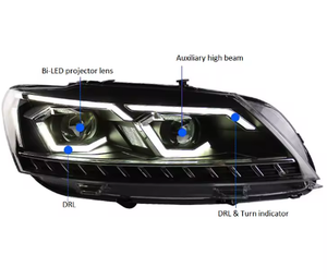 ไฟหน้า WELIFTRICH รุ่น US สำหรับรถยนต์ Volkswagen VW Passat B7 ปี 2011-2015 พร้อมไฟ LED Daytime Running Light - Product Image 6
