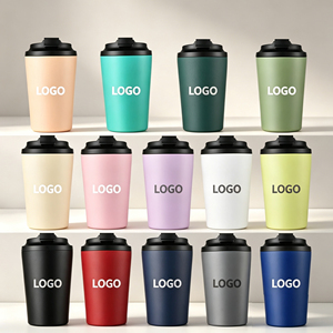 Tasse à café isotherme en acier inoxydable 12 oz vierge pour sublimation, 7e génération, avec couvercle noir, pour boissons quotidiennes - Product Image 1