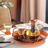 Ensemble de théière artisanale de luxe personnalisée en verre borosilicate moderne de 500 ml, écologique, pour thé en vrac et thé fleuri