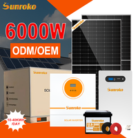 Système de stockage d'énergie tout-en-un Sunroko 30 kWh 5 kW 6 kW 10 kW, système solaire hors réseau basse tension