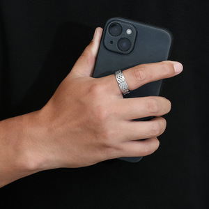 Unisex Rotating <b>Ring</b> Geometric Pattern Steel Gold Black Fashion Jewelry Gift - Product Image 2