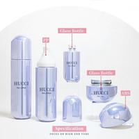 Ensemble de flacons et pots cosmétiques en verre de luxe personnalisés de 100 ml et 120 ml, emballage pour sérum pour le visage, huile, lotion, flacon pompe, pot à crème
