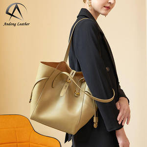AndoBag - Bolso de Hombro de Cuero Vacuno Genuino para Mujer, Gran Capacidad, Multifuncional, Tipo Tote, Modelo 1859 - Product Image 1