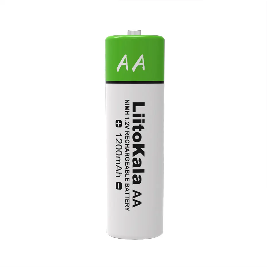 14500 Rechargeable Li Ion 1.2V NIMH Battery Liitokala Lii-AA 1200mah Button Top Battery For Flashlight