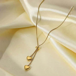 สร้อยคอจี้รูปหัวใจแบบ Y ชุบทอง 18K ไม่ลอก ไม่ดำ ทำจากสแตนเลส สำหรับผู้ชาย/ผู้หญิง ขายส่ง รับทำตามสั่ง เป็นของขวัญ - Product Image 4