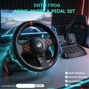 270 °   Volant de course pour jeux vidéo avec pédales, levier de vitesses, vibrations, compatible avec P-S-5, P-S-4, P-S-3, NS, NS2, PC, Windows, Android, tablette, <span class=keywords><strong>TV</strong></span> - Product Image 2
