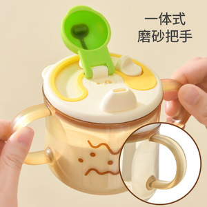 Tasse à lait PPSU pour enfants, grande capacité de 350ml, avec double poignée, avec paille et couvercle, pour bébés de 1 à 2 ans - Product Image 3