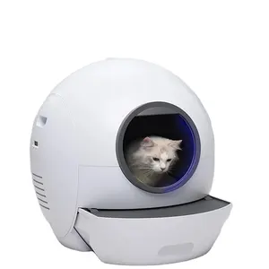 Умный кошачий Туалет с Wi-Fi, автоматический большой ящик для туалета, полностью закрытый, с защитой от брызг, самоочищающийся бокс для наполнителя, товары для домашних животных