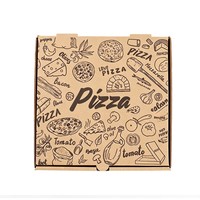 Nouvelle boîte d'emballage carrée pour pizza de qualité alimentaire, 8 pouces, en papier kraft jetable épaissi, vente en gros Chine