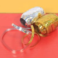 Ruban métallique brillant à rouler pour ballons, 50 mètres, emballage en chaîne, décoration artistique, pour mariage, fête d'anniversaire