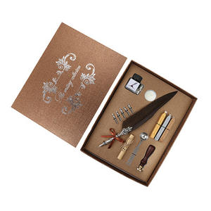 Pluma de Caligrafía con Pluma de Ave, Juego de Plumas con Logotipo Personalizado - Product Image 2