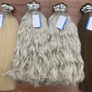 ¡MEJOR VENTA! Venta al por mayor de cabello natural ondulado a granel de extensión humana vietnamita cabello humano vietnamita sin caída - Product Image 1