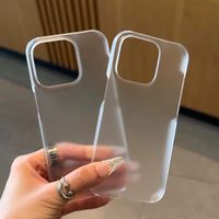 Coque semi-transparente givrée en PC rigide pour iPhone 17/18 Pro Max – Protection transparente sans cadre