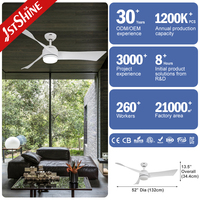 Ventilador de Techo 1stshine con Control Remoto, de Alta Calidad, Alto Rendimiento, Estilo Lujoso, Mejor Calificado, Estable, Resistente a la Oxidación, con Luz LED