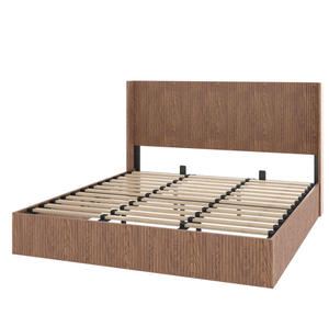 Cadre de lit king-size en bois de chêne massif, artisanal et moderne, avec fonction réglable, style luxueux et confortable pour chambre à coucher - Product Image 3