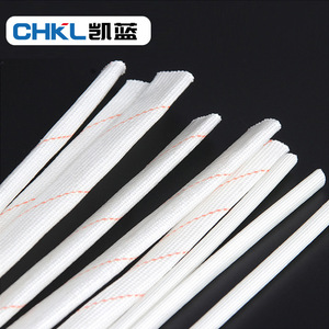 Chkl Fiberglass Braided Sleeve 1-60mm White High Temperature Resistant <b>Cable</b> Protection Tube For Electrical Wire Insulation - Product Image 1