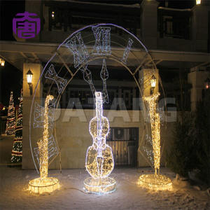 Lumières LED 3D en forme d'instruments de musique pour décorations de Noël et du Nouvel An, pour festivals et fêtes - Product Image 6