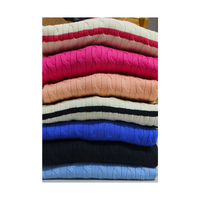 Pull décontracté d'hiver pour femme, col rond, imprimé, anti-plis, en maille tricotée à la machine, polyester/coton, manches longues, coupe ajustée, haute qualité