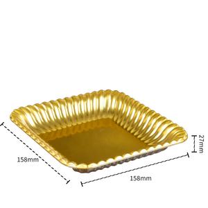 Plateau de service alimentaire en plastique PET jetable de couleur dorée recyclé <span class=keywords><strong>Lesui</strong></span> pour fruits, viande, emballage - Product Image 2