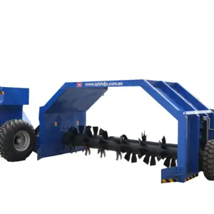 Animal manure fermentation compost turner machine windrow crawler compost turner