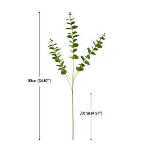 Di alta qualità 3D stampa vero tocco piante artificiali foglie di eucalipto artificiale foglie di oliva per la decorazione della casa di nozze - Product Image 2