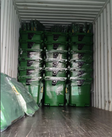 Conteneur de recyclage de grande taille 660L/1100L avec quatre roues pour camion poubelle de voirie publique