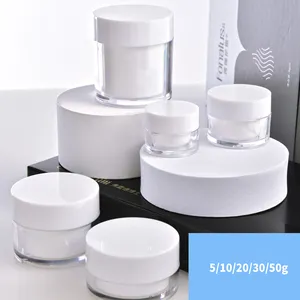 Fabricants en gros 30g 50g 80g 100g 120g 150g 200g 250g blanc crème pot en plastique pet pot cosmétique emballage