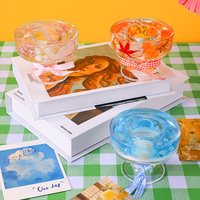 Soleil sur la plage Blue Sea Candle Cup Ocean Wind Beach Shells Forme unique Jelly Wax Bougie parfumée Décoration
