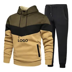 Roupa de outono para homens, blusa solta confortável, calçado casual esportivo para corrida, conjunto de duas peças