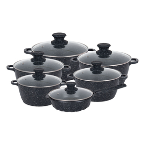 Juego de utensilios de cocina de aluminio fundido a presión, olla para sopa y sartén profunda - Product Image 2