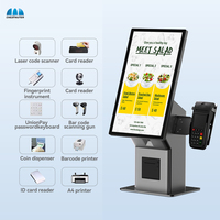 Mesin kios pembayaran swalayan interaktif Windows 21.5 inci mesin Stan pemesanan mandiri layar sentuh otomatis UNTUK RESTORAN
