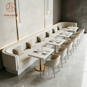 Set di Tavoli e Sedie in Marmo per Caffetteria e Ristorante, Divano e Panche per Ristorante - Product Image 2