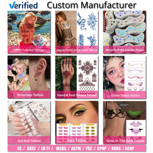 Tùy Chỉnh Không Độc Hại Lâu Dài Người Đàn Ông Phụ Nữ Chất Lượng Hàng Đầu Tạm Thời Không Thấm Nước Đầy Màu Sắc Không Thấm Nước Đầy Đủ Cánh Tay Hình Xăm Dán - Product Image 4