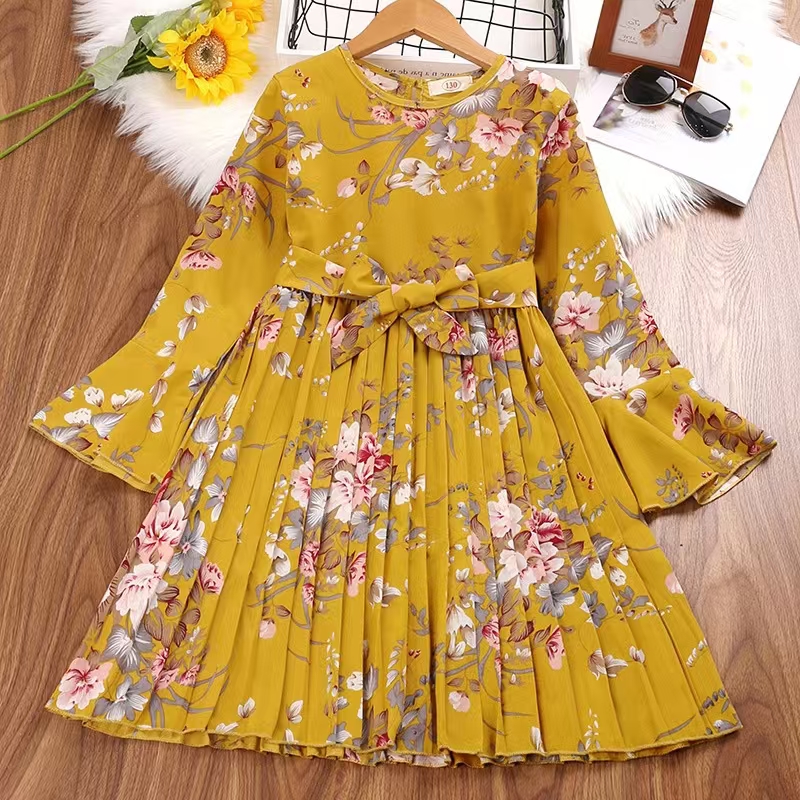 ⭐︎希少⭐︎CARAMEL VINTAGEFLORAL PRINT DRESS 8A LILI et NENE キッズ CARAMEL 2023SS KIDS WOVEN DRESS（VINTAGEFLORAL