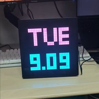 Praktische, intelligente Steuerung, DIY-Bluetooth-Pixel-Bildschirm-Wecker für Gaming-Dekoration, als Geschenk zum Geburtstag des Freundes