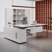 Mobilier de bureau personnalisé qualité supérieure au design moderne Bureau de patron modulaire de luxe Table de bureau en bois mélamine pour usage exécutif