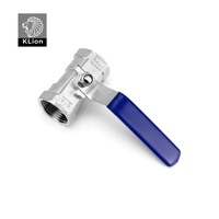 Válvula de Bola de Acero Inoxidable KLION, Conexión Manual Roscada DN6-DN100, 1 Pieza, 3/4" SS316 SUS316 OEM, para Ácido, Agua, Aceite y Gas, ISO CE, ¡Oferta!