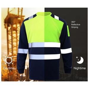 Jessubond T-shirt respirant à séchage rapide avec bande réfléchissante à manches longues pour le printemps – Uniformes de sécurité pour les agents d'<span class=keywords><strong>assainissement</strong></span> - Product Image 4