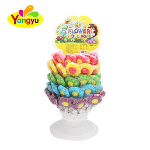 Venta caliente colorido flor y fruta sabor piruletas Halal caramelos - Product Image 4