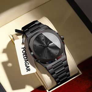 Orologio da <span class=keywords><strong>Uomo</strong></span> Poedagar Classico al Quarzo con Quadrante Arabo Mediorientale Impermeabile in Acciaio Inossidabile - Product Image 6