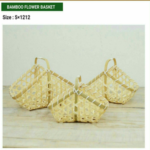 Panier à fleurs en bambou écologique pour fleurs fraîches, bouquets artificiels, décoration de mariage, décoration de la maison, présentation pour fleuristes - Product Image 2