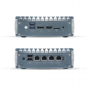 4 * พอร์ต LAN J4125 ไฟร์วอลล์เราเตอร์ DDR4 DP + HM DI J4125 Barebone fanless มินิพีซีไฟร์วอลล์เราเตอร์ - Product Image 1