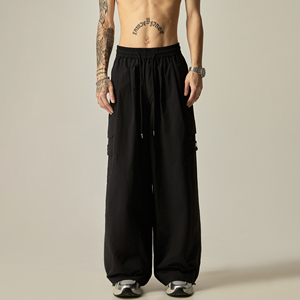 <span class=keywords><strong>Pantaloni</strong></span> Larghi Casual Stile Americano Estivi Sottili <span class=keywords><strong>Pantaloni</strong></span> a Sacchetto Tendenza Maschile Marca Trendy Larghi ad Asciugatura Rapida Stile Paracadutista - Product Image 4