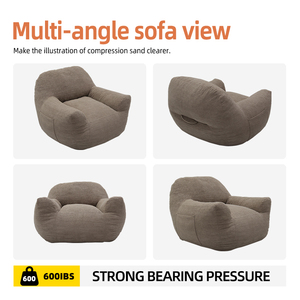 Sofá Puff Cómodo de Una Plaza, Sofá Puff Gigante Moderno de Espuma Viscoelástica con Funda de Tela para Uso en Hoteles y Villas - Product Image 4