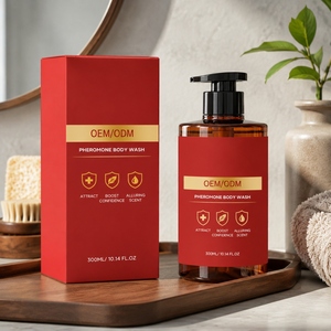 Gel de Ducha con Feromonas de Sándalo OEM/ODM, Hidratante Suave, Espumoso, con Aroma Amaderado de Larga Duración para Hombres, 300 ml - Product Image 1